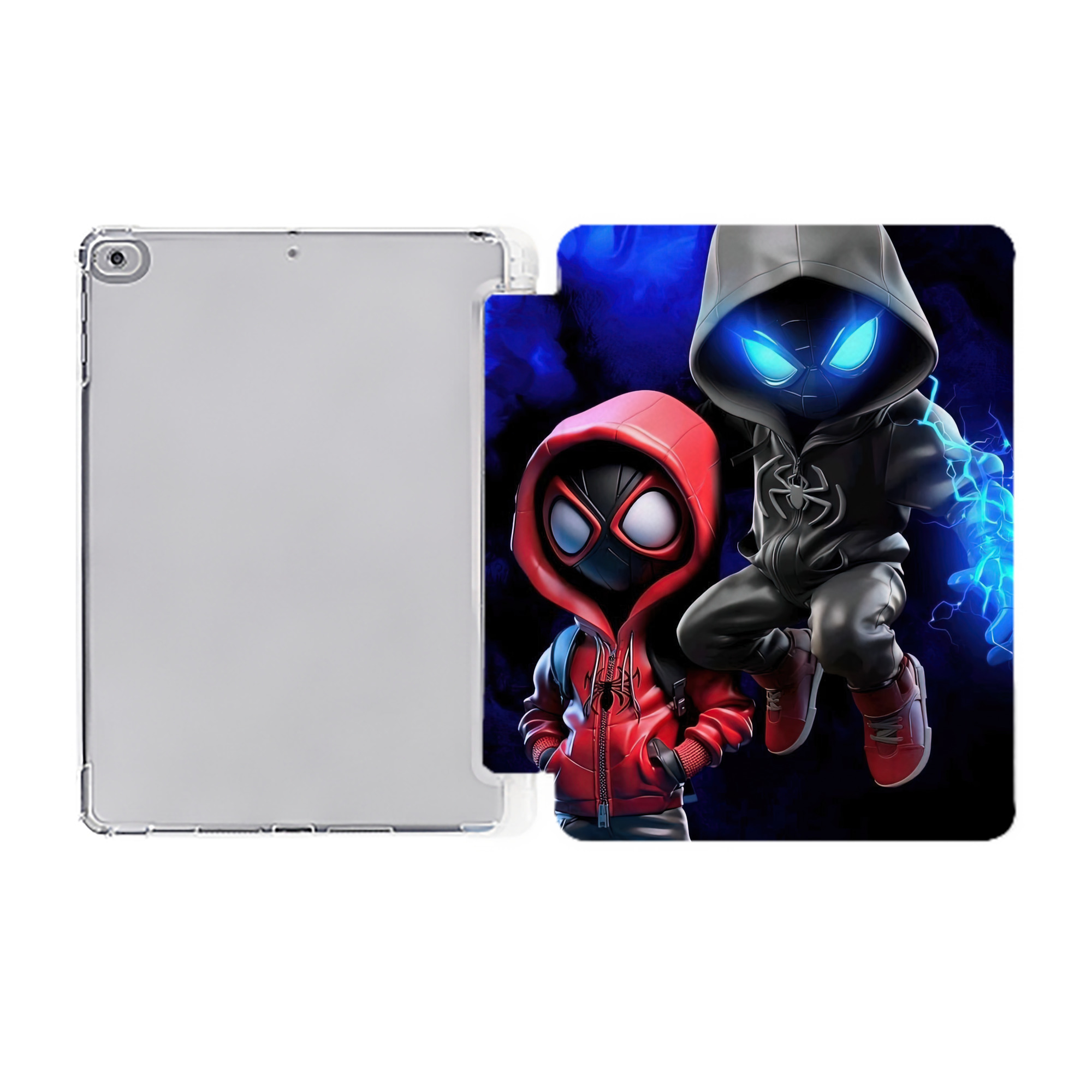（画像用） Spider Man スパイダーマン IPad ケース ペン収納付き 三つ折りスタンド PUレザー×シリコン 対応機種9.5/10.5/10.9インチ